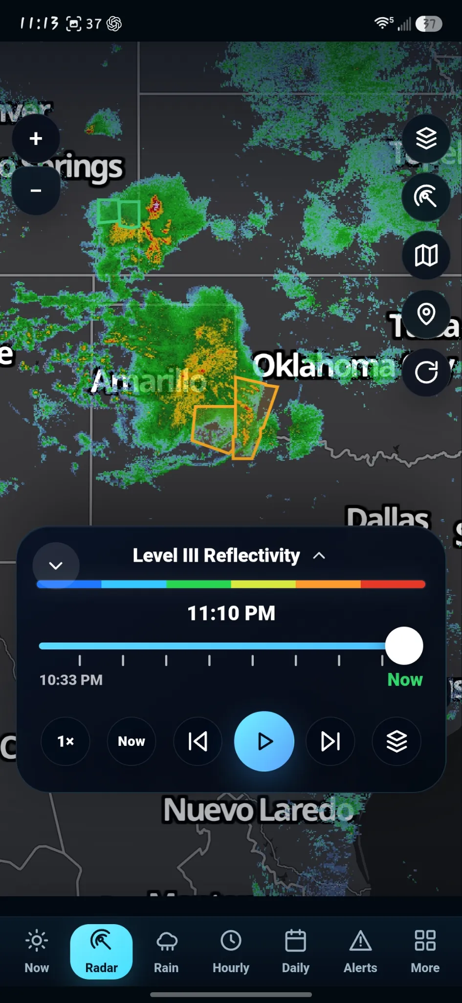 WeatherPower 1.8.0 Radar screen